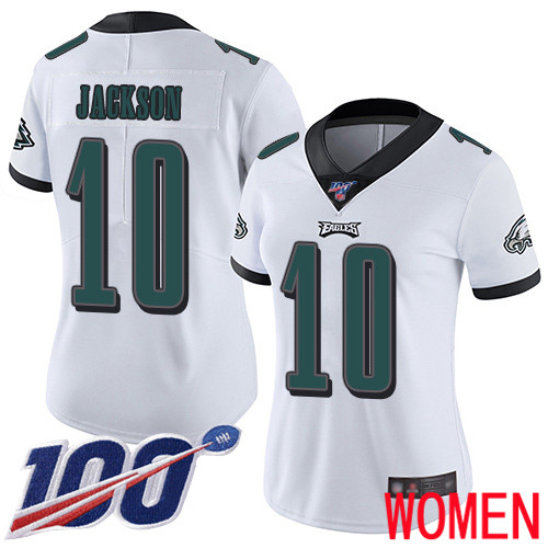 Women Philadelphia Eagles 10 DeSean Jackson White Vapor Untouchable NFL Jersey Limited Player